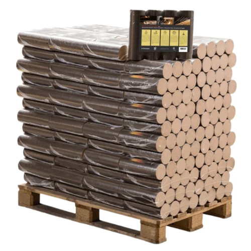 Pollmeier Premium Plus Runde Buchenholzbriketts 70% PEFC 96 Pakete x 10 kg (960 kg Palette)